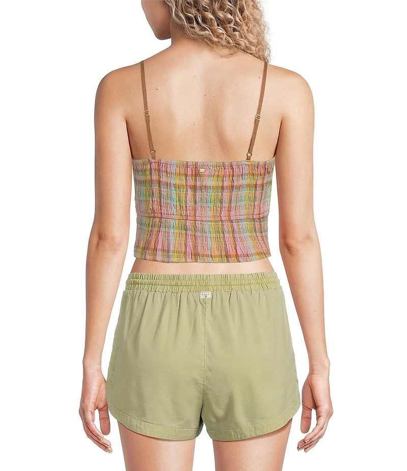 Billabong Sweet Check Sleeveless Woven Tank Top