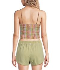 Billabong Sweet Check Sleeveless Woven Tank Top