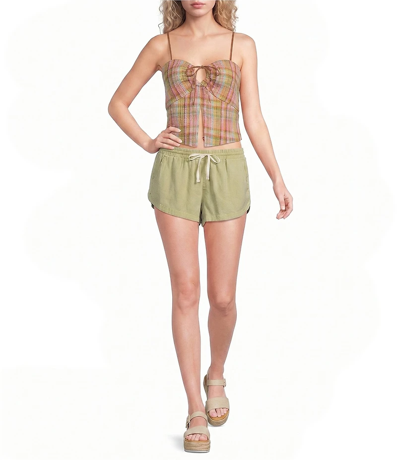 Billabong Sweet Check Sleeveless Woven Tank Top