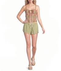 Billabong Sweet Check Sleeveless Woven Tank Top