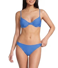 Billabong Tanlines Solid Ribbed Texture Underwire Bra Swim Top