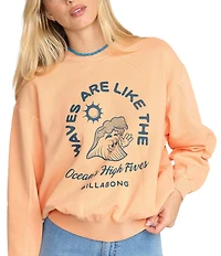 Billabong Time For Kendal Long Sleeve Brushed Fleece Sweatshirt