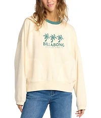 Billabong Triple Palm Long Sleeve Brushed Fleece Sweatshirt