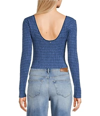 Billabong Twilight Dreamer Printed Long Sleeve Cropped Top