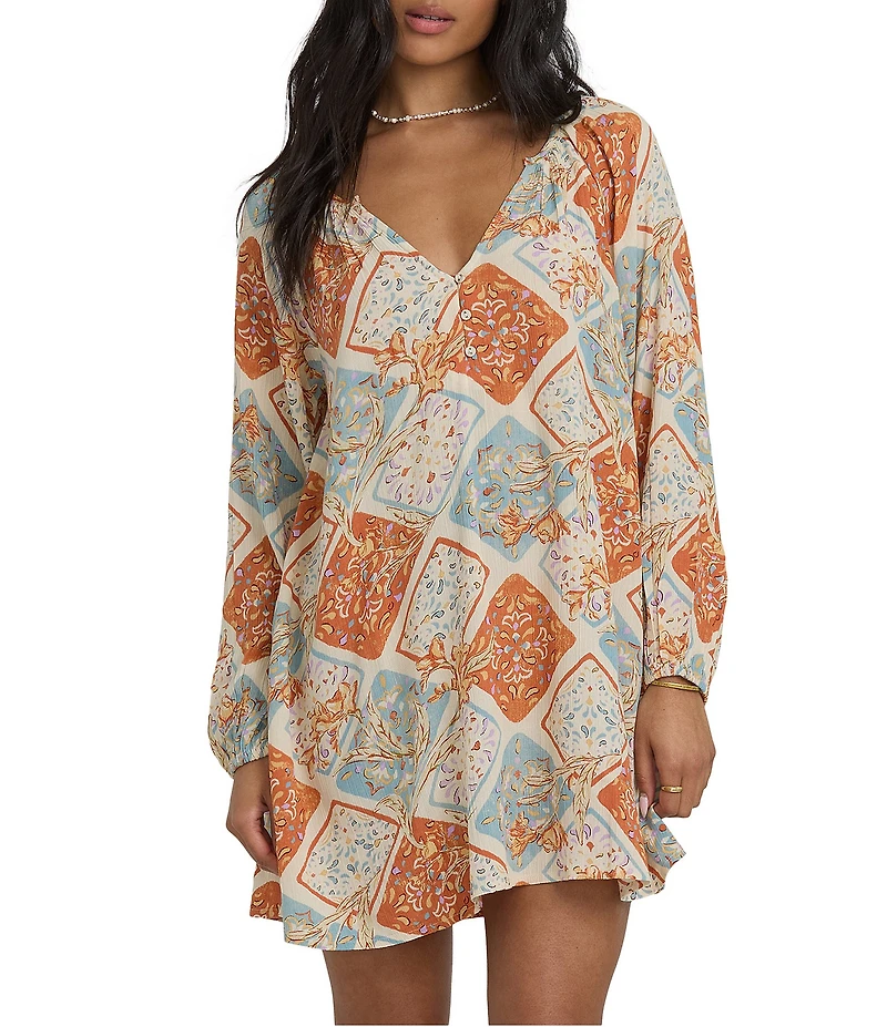 Billabong V-Neck Sweet Dreamer Mini Dress