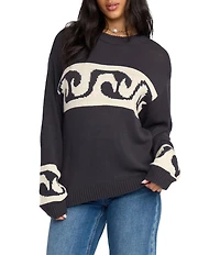 Billabong Wave Fade Long Sleeve Jacquard Sweater