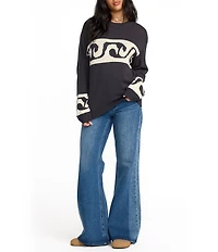Billabong Wave Fade Long Sleeve Jacquard Sweater