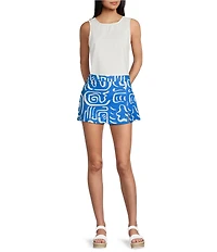 Billabong Wave Washed Linen Blend Miniskirt