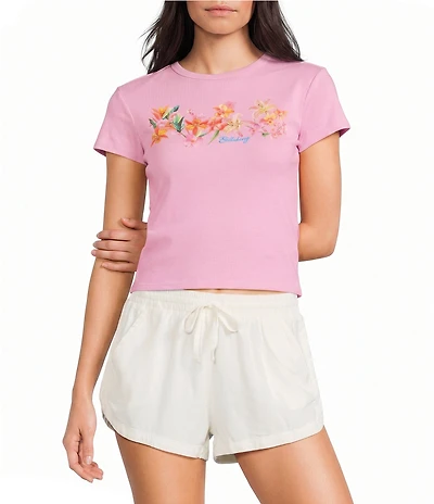 Billabong Wonderful Garden Short Sleeve Cropped T-Shirt