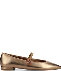 Birdies The Goldfinch 15 Mary Jane Metallic Leather Pointed Toe Flats