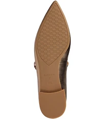 Birdies The Goldfinch 15 Mary Jane Metallic Leather Pointed Toe Flats