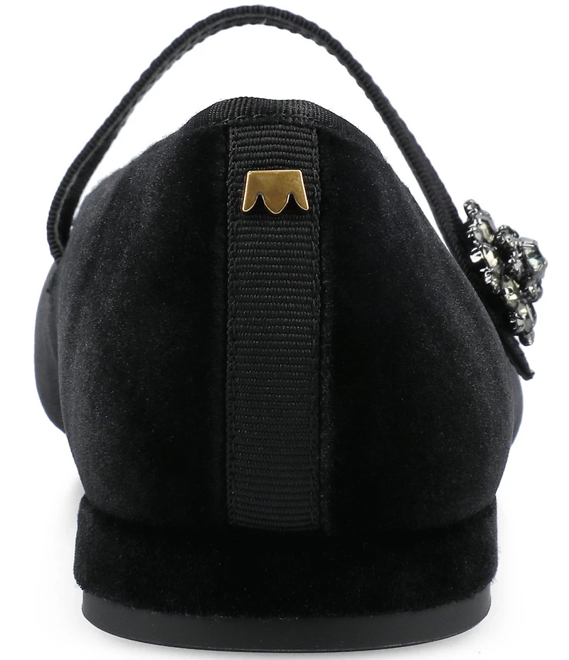 Birdies The Goldfinch 15 Mary Jane Velvet Pointed Toe Flats