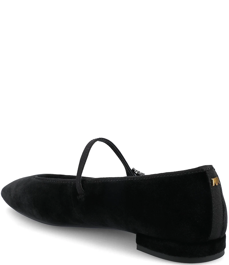 Birdies The Goldfinch 15 Mary Jane Velvet Pointed Toe Flats