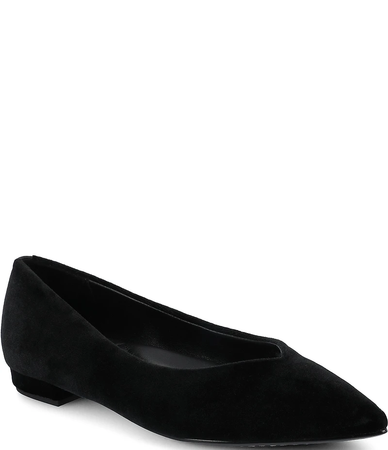 Birdies The Goldfinch 15 Velvet Pointed Toe Dress Flats