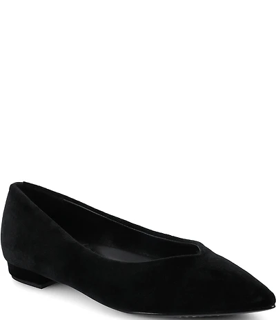 Birdies The Goldfinch 15 Velvet Pointed Toe Dress Flats