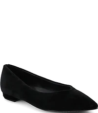 Birdies The Goldfinch 15 Velvet Pointed Toe Dress Flats