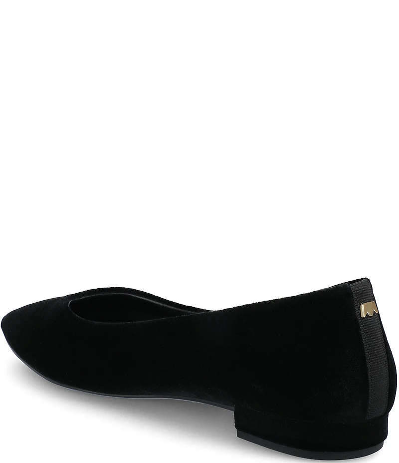 Birdies The Goldfinch 15 Velvet Pointed Toe Dress Flats