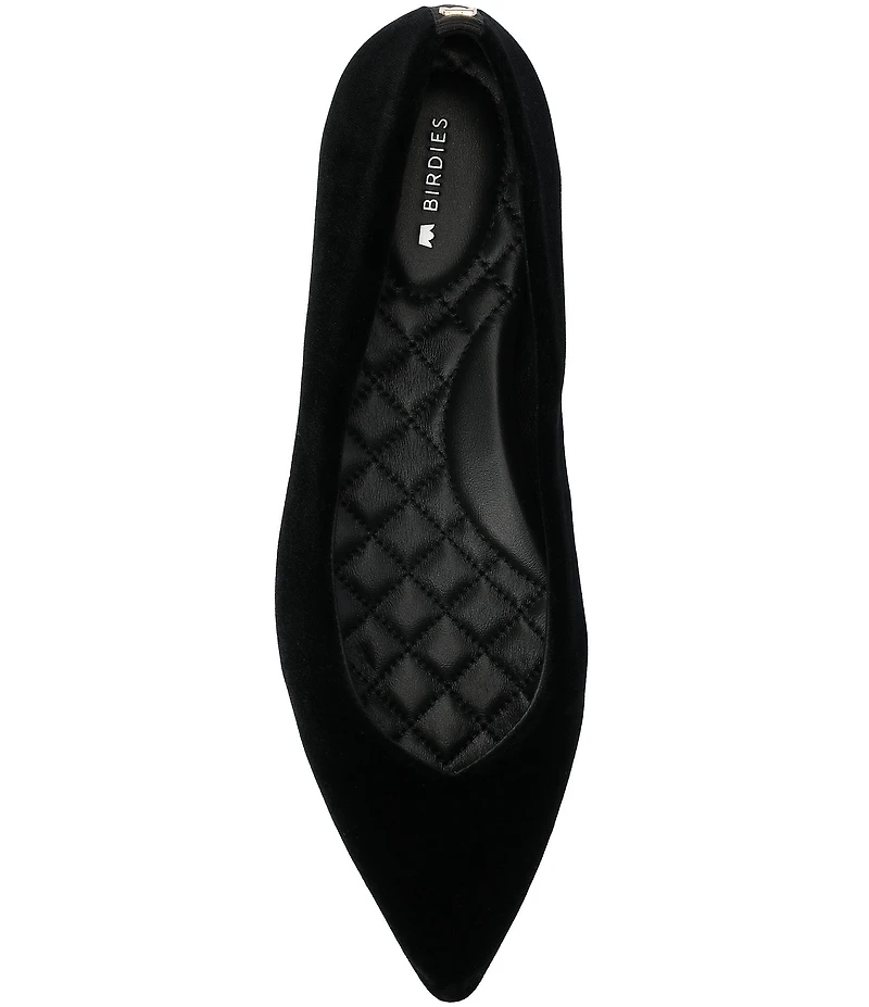 Birdies The Goldfinch 15 Velvet Pointed Toe Dress Flats
