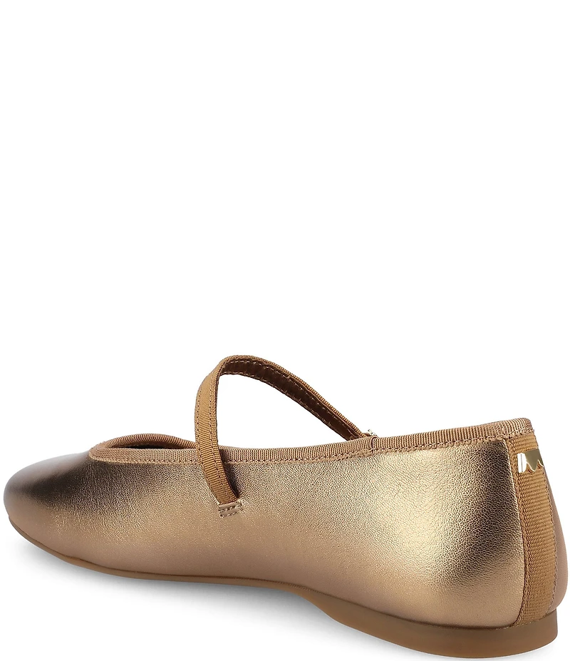 Birdies The Hummingbird Mary Jane Metallic Leather Ballerina Flats