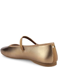 Birdies The Hummingbird Mary Jane Metallic Leather Ballerina Flats