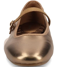 Birdies The Hummingbird Mary Jane Metallic Leather Ballerina Flats