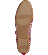 Birdies The Hummingbird Mary Jane Striped Grosgrain Ballerina Flats