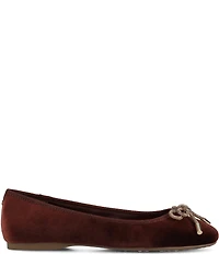 Birdies The Hummingbird Velvet Jewel Bow Ballet Flats