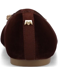 Birdies The Hummingbird Velvet Jewel Bow Ballet Flats