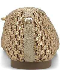 Birdies The Songbird Metallic Woven Ballet Bow Flats