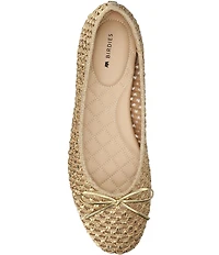 Birdies The Songbird Metallic Woven Ballet Bow Flats