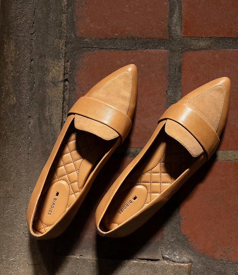 Birdies The Sparrow Leather Pointed Toe Loafers