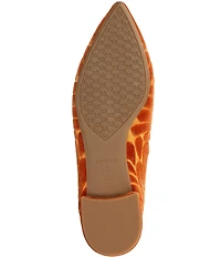 Birdies The Starfinch 15 Embroidery Velvet Pointed Toe Flats