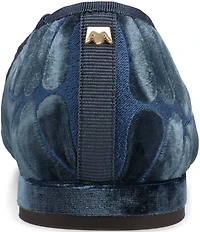 Birdies The Starfinch 15 Embroidery Velvet Pointed Toe Flats