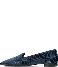 Birdies The Starfinch 15 Embroidery Velvet Pointed Toe Flats