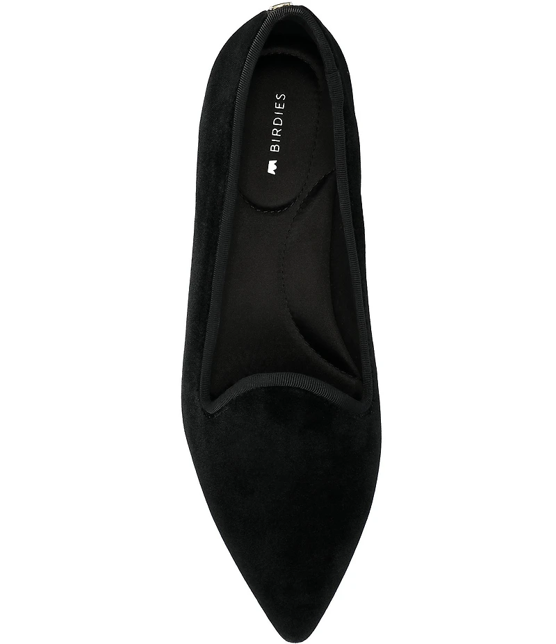 Birdies The Starfinch 15 Velvet Pointed Toe Flats