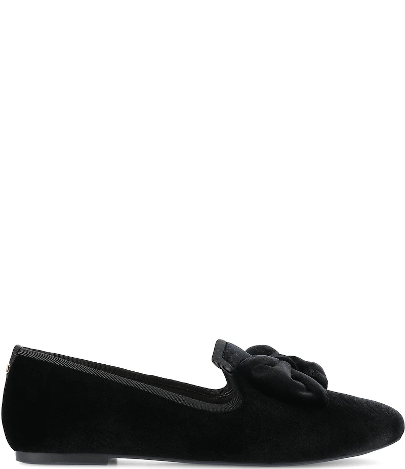 Birdies The Starling Velvet Bow Loafers