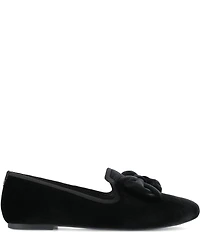 Birdies The Starling Velvet Bow Loafers
