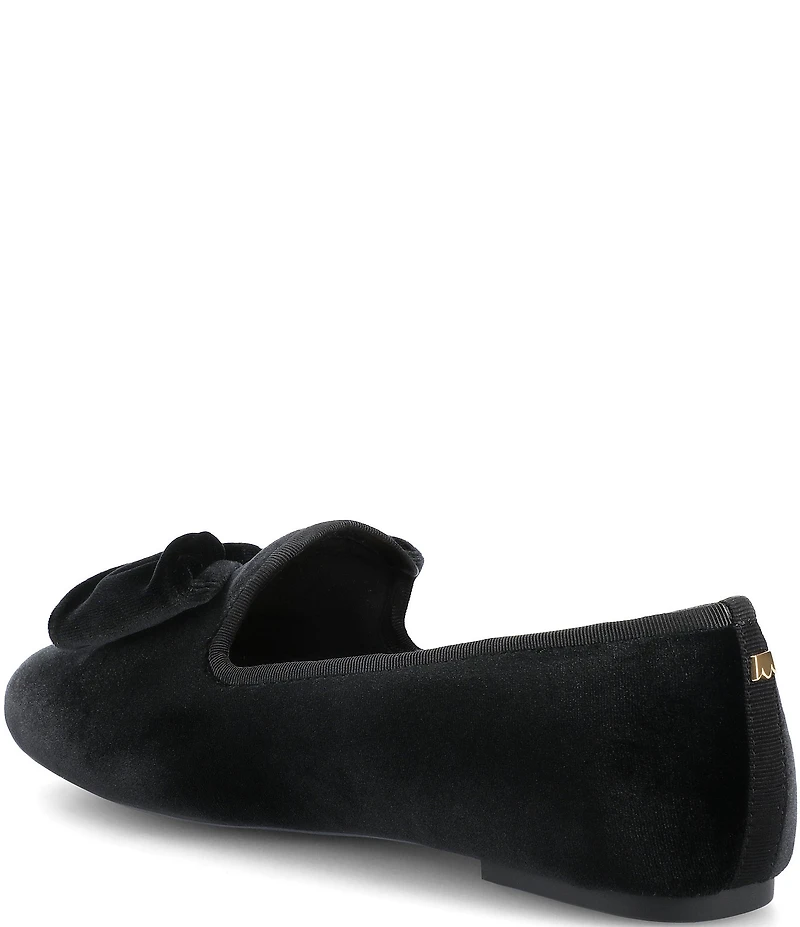 Birdies The Starling Velvet Bow Loafers