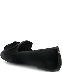Birdies The Starling Velvet Bow Loafers