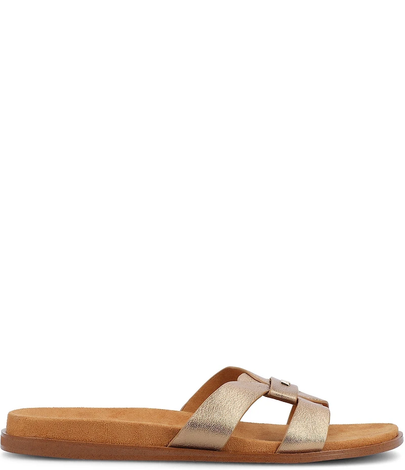 Birdies The Sunbird Icon Leather Slide Sandals