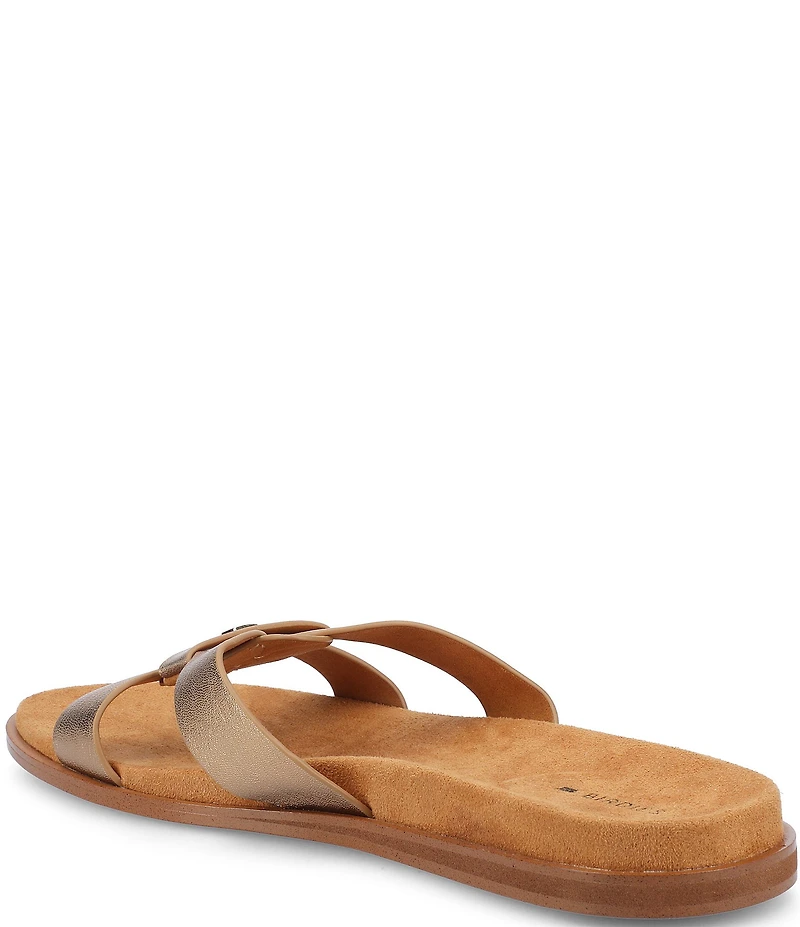 Birdies The Sunbird Icon Leather Slide Sandals