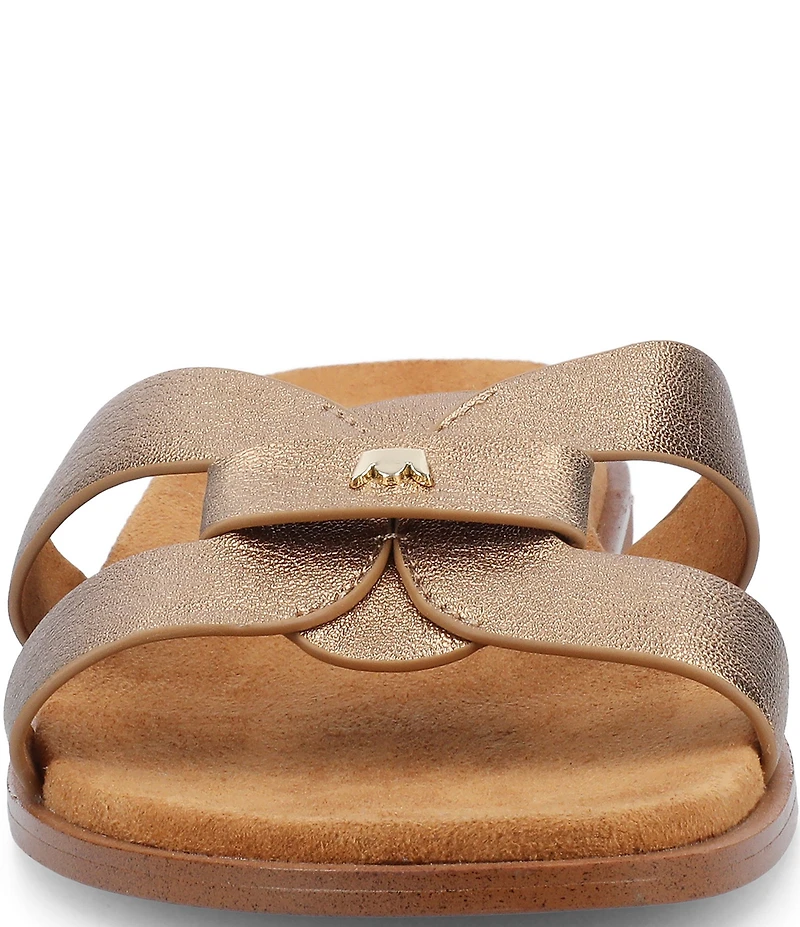 Birdies The Sunbird Icon Leather Slide Sandals