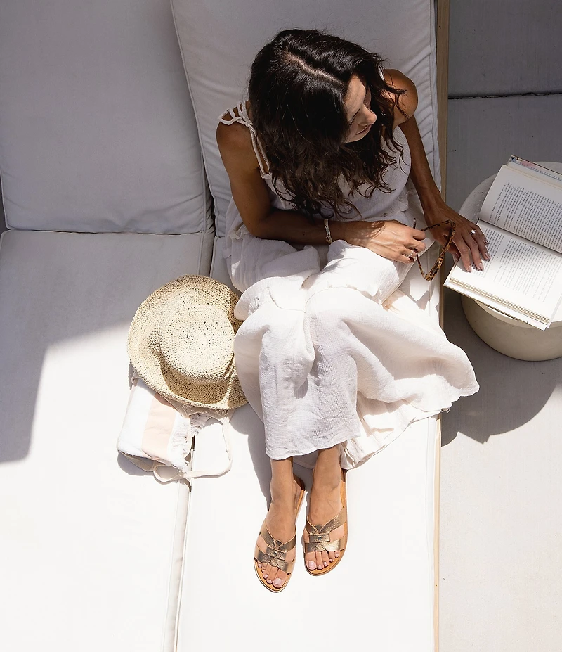 Birdies The Sunbird Icon Leather Slide Sandals