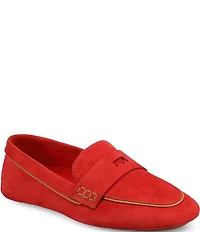 Birdies The Vesper Suede Penny Driver Loafers