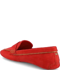 Birdies The Vesper Suede Penny Driver Loafers