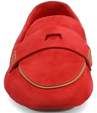 Birdies The Vesper Suede Penny Driver Loafers