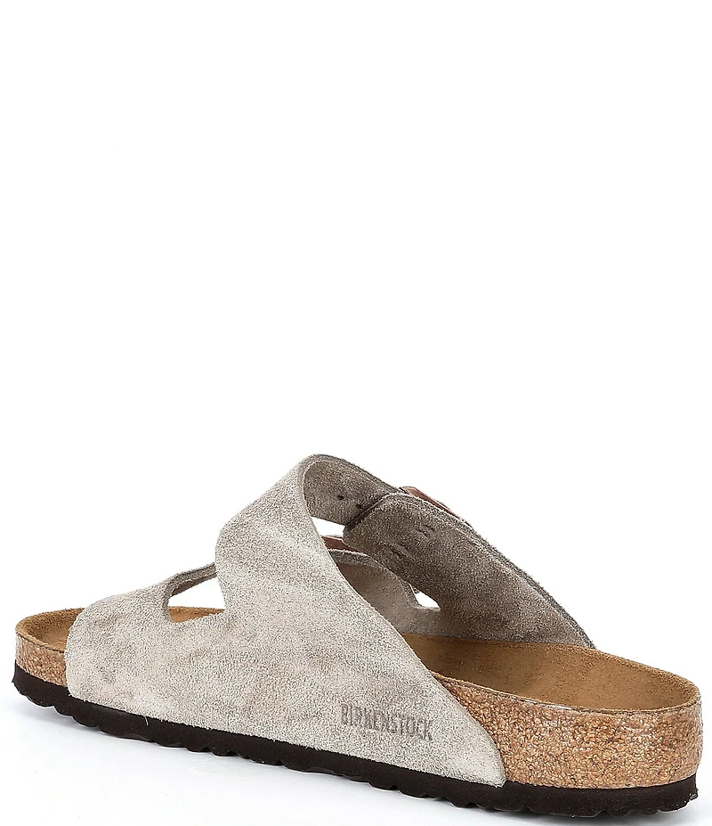 Birkenstock Men's Arizona Soft Footbed Suede Double Banded Slide Sandals