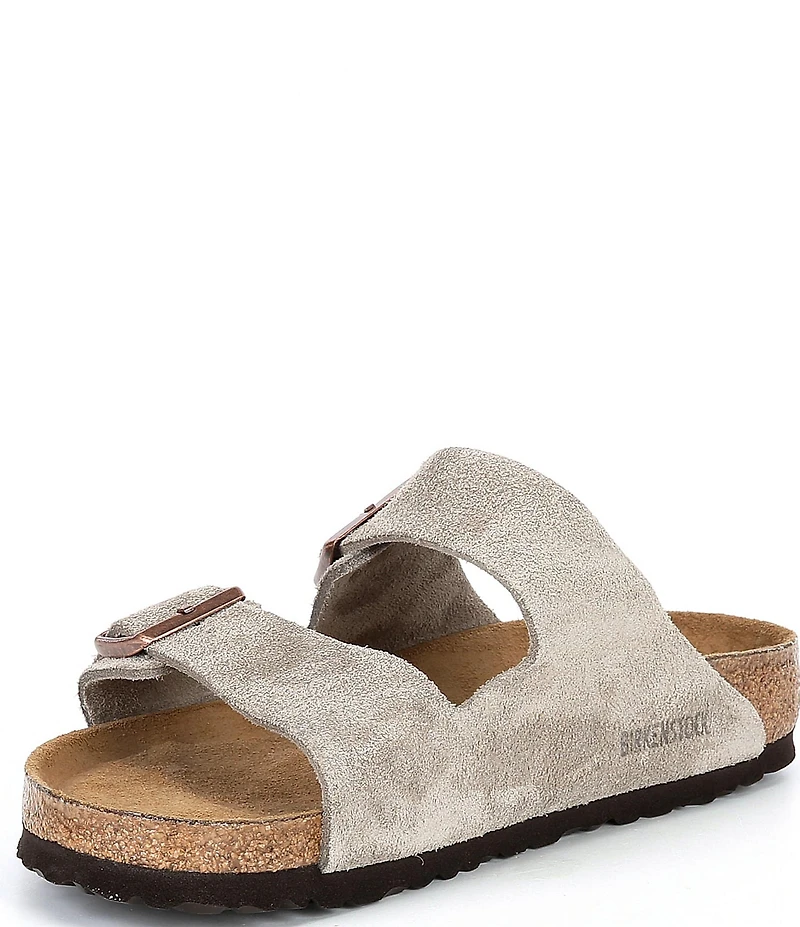 Birkenstock Men's Arizona Soft Footbed Suede Double Banded Slide Sandals