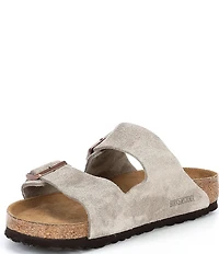Birkenstock Men's Arizona Soft Footbed Suede Double Banded Slide Sandals