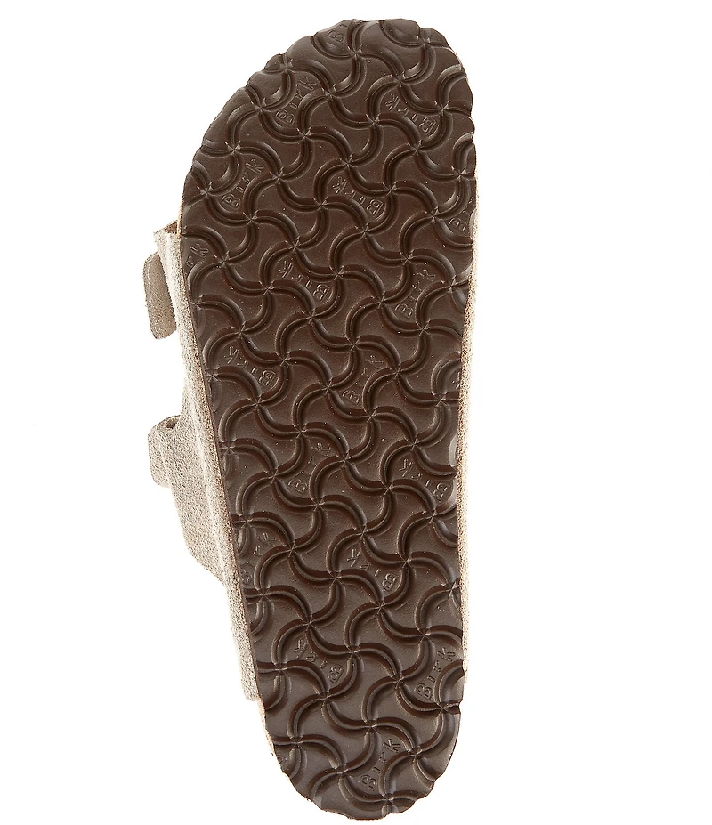 Birkenstock Men's Arizona Soft Footbed Suede Double Banded Slide Sandals